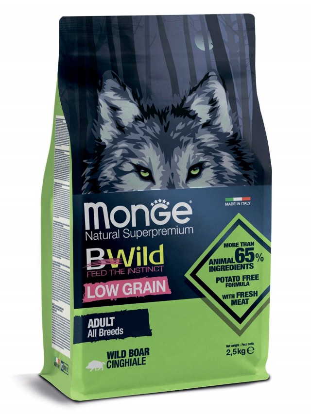 Сухой корм для собак Monge BWild Low Grain - Boar (2,5 кг)