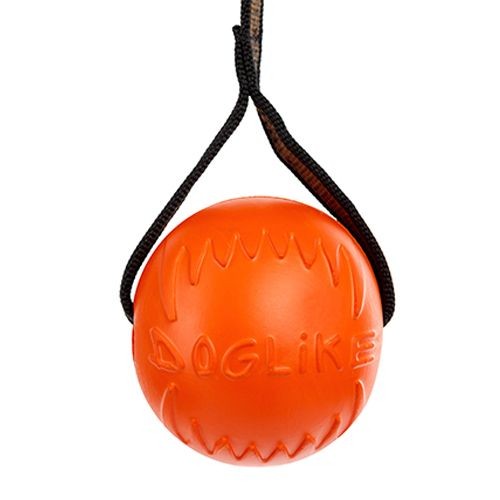 Игрушка DogLike Мяч с лентой (оранжевый, диаметр 10,0 см)