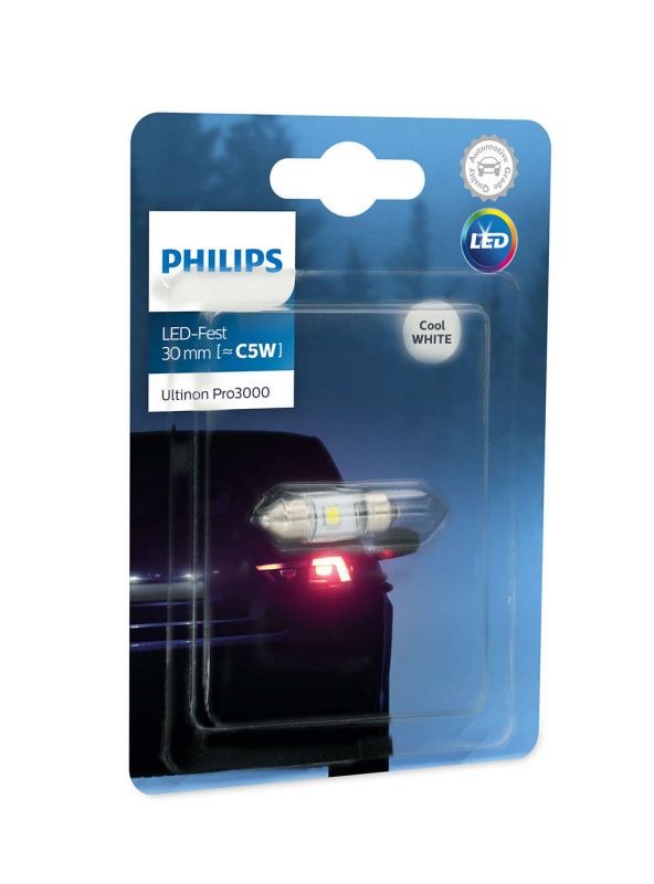 Светодиодные лампы Philips C5W31 Ultinon Pro3000 LED (6000K, 1 шт)