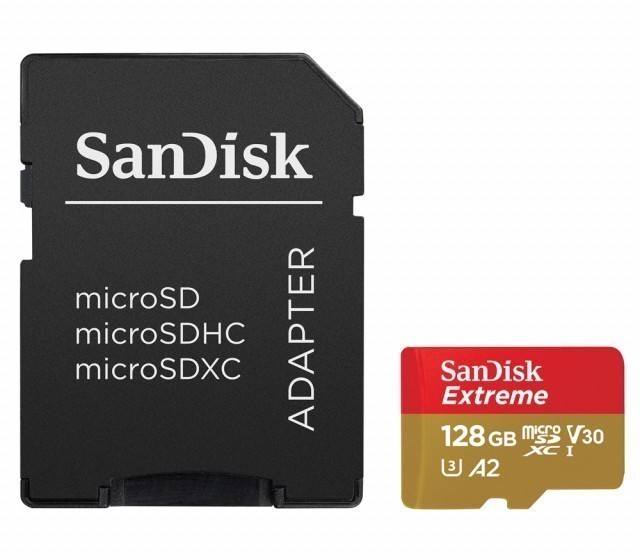 Карта памяти microSD SanDisk Extreme 128 Gb (class 10, U3)