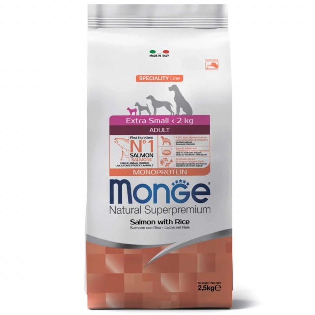 Сухой корм для собак Monge Specialty Line - Extra Small Adult Salmon (2,5 кг)