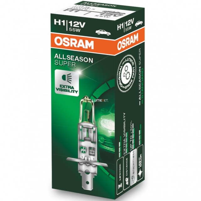Лампа Osram H1 Allseason (12 В, 55 Вт, +30%)