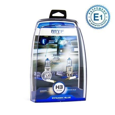 Лампы MTF Dynamic Blue H3 (12 V, 55 W, 2 шт)