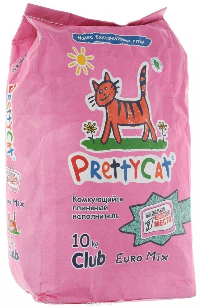 Наполнитель кошачьего туалета Pretty Cat Euro Mix (глиняный, 10,0 кг, без запаха)