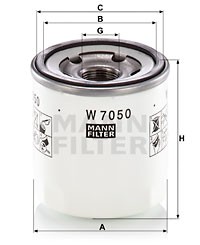 Фильтр масляный MANN-FILTER W 7050
