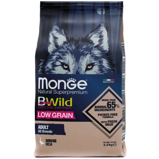 Сухой корм для собак Monge BWild Low Grain - Goose (2,5 кг)