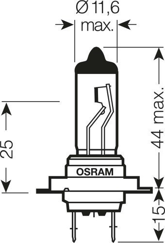 Лампа Osram H7 Night Breaker Laser (12 В, 55 Вт, +150%)