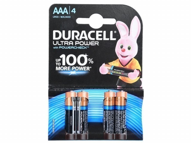 Батарейки AAA (LR03) Duracell Ultra Power (блистер, 4 шт)