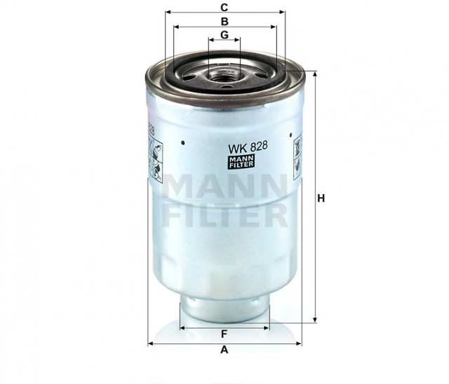 Фильтр топливный MANN-FILTER WK 828 x