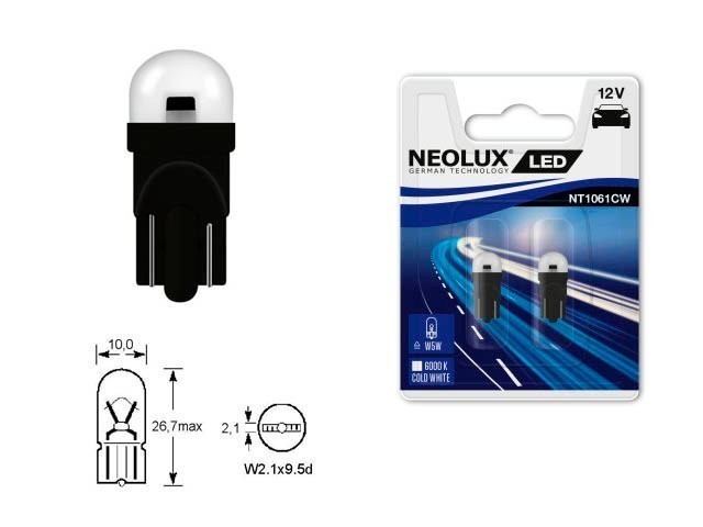 Светодиодные лампы Neolux W5W (6000К, 2 шт)