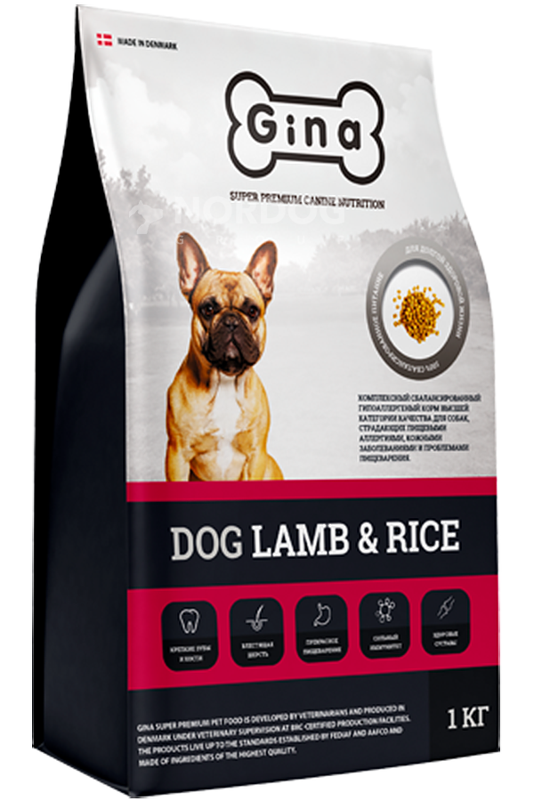 Сухой корм для собак Gina Dog Lamb & Rice (1 кг)