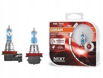Лампы Osram H8 Night Breaker Laser (12 В, 35 Вт, +150%, блистер, 2 шт)