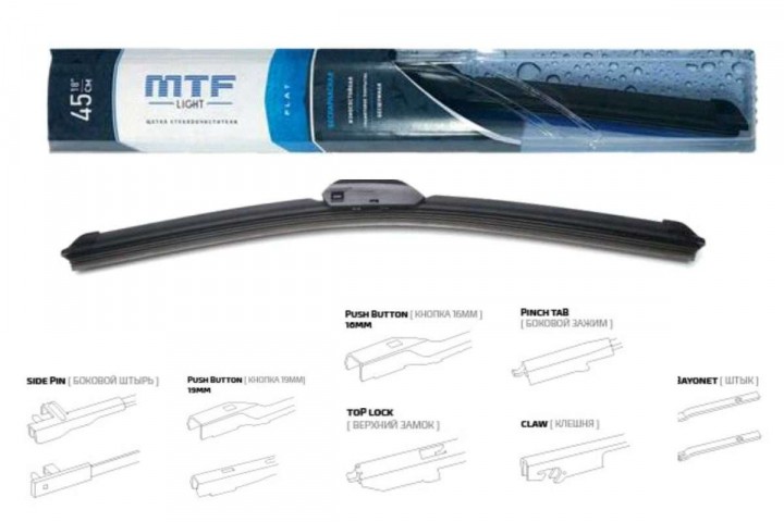 Щетка стеклоочистителя MTF light FLAT (21'', 53 см, бескаркасная)