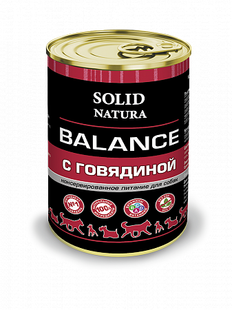 Консервы для собак Solid Natura Balance, говядина (340 г)