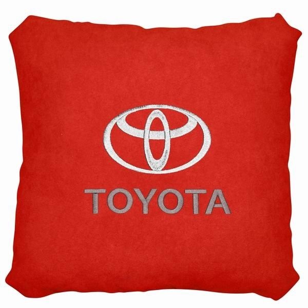Подушка замшевая Toyota (А90 - красная)