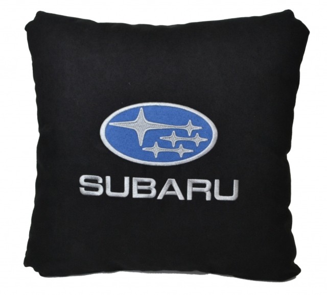 Подушка замшевая Subaru (А18 - черная)