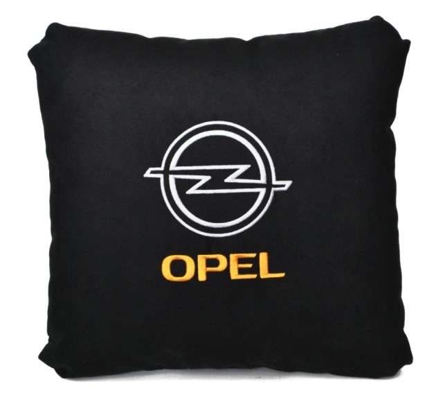 Подушка замшевая Opel (А18 - черная)