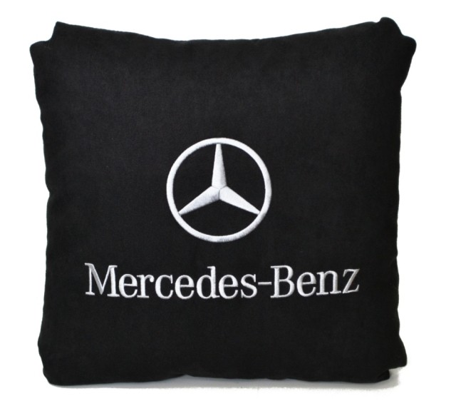 Подушка замшевая Mercedes (А18 - черная)