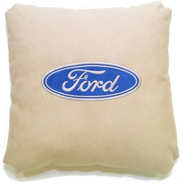 Подушка замшевая Ford (А02 - светло-бежевая)