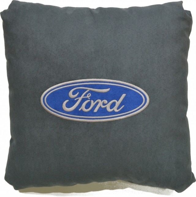 Подушка замшевая Ford (А101 - серая)