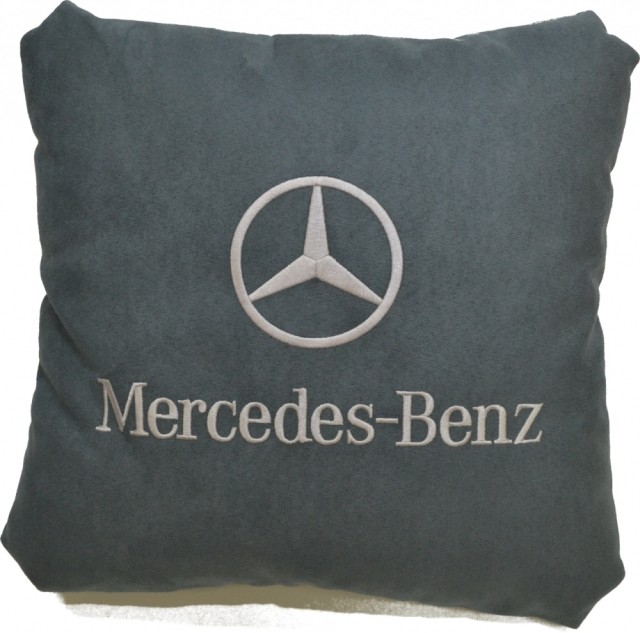 Подушка замшевая Mercedes (А02 - серая)