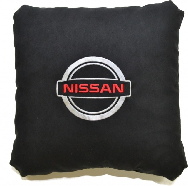 Подушка замшевая Nissan (А18 - черная)