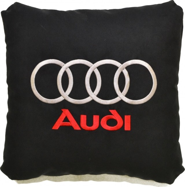 Подушка замшевая Audi (А18 - черная)