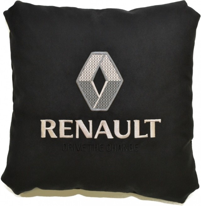 Подушка замшевая Renault (А18 - черная)