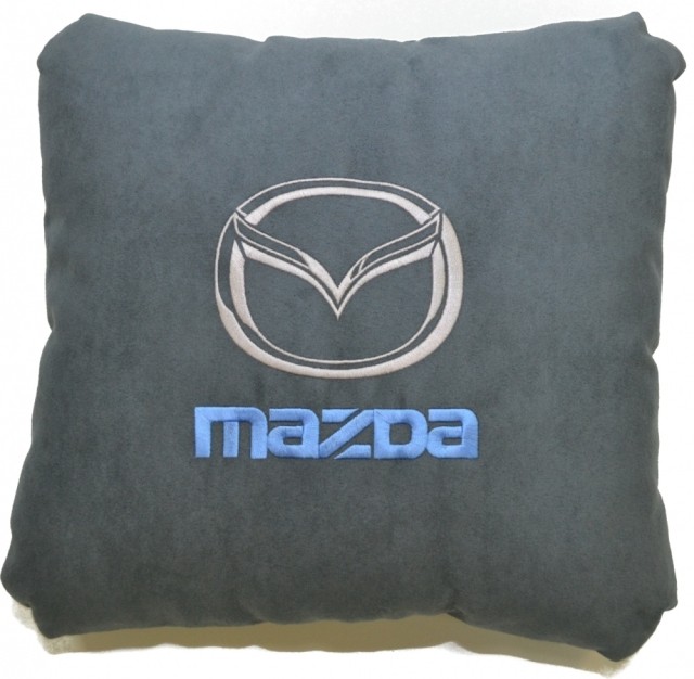 Подушка замшевая Mazda (А101 - серая)