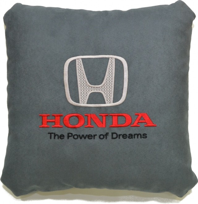 Подушка замшевая Honda (А101 - серая)