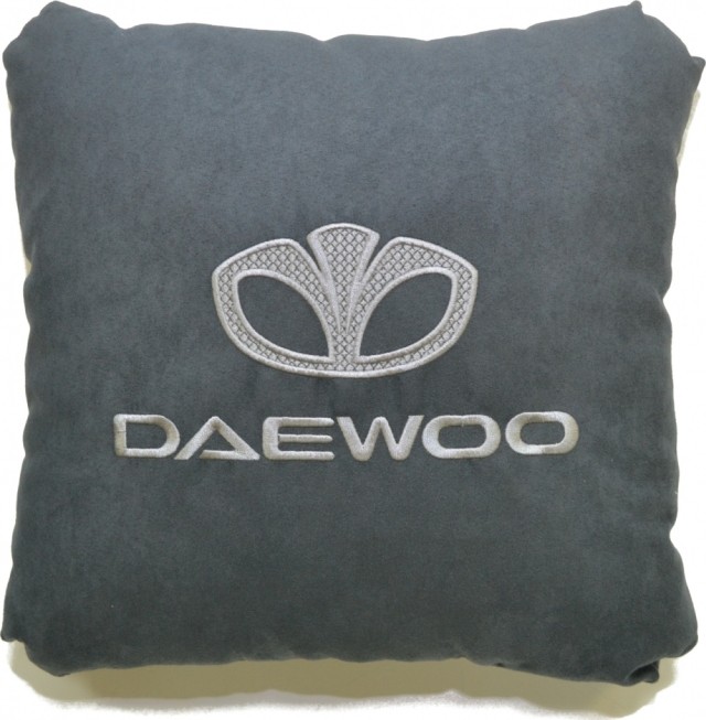 Подушка замшевая Daewoo (А101 - серая)