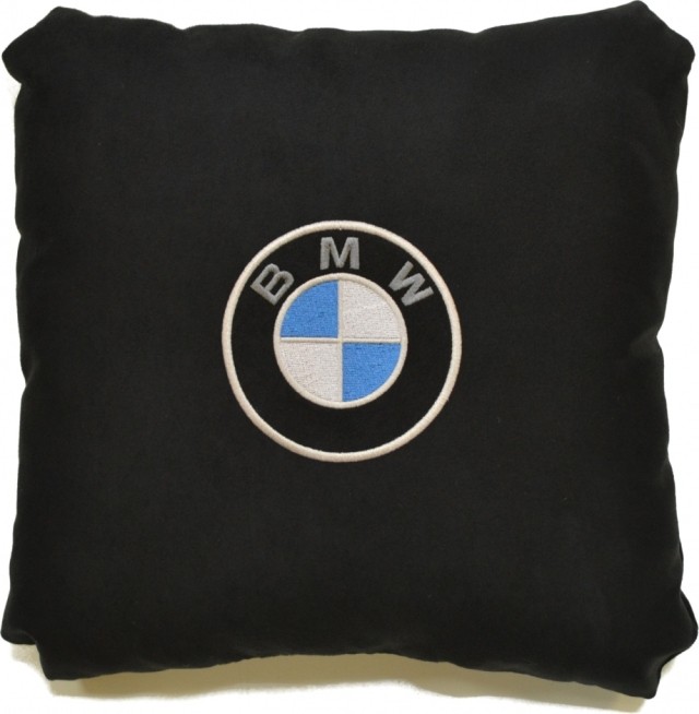 Подушка замшевая BMW (А18 - черная)