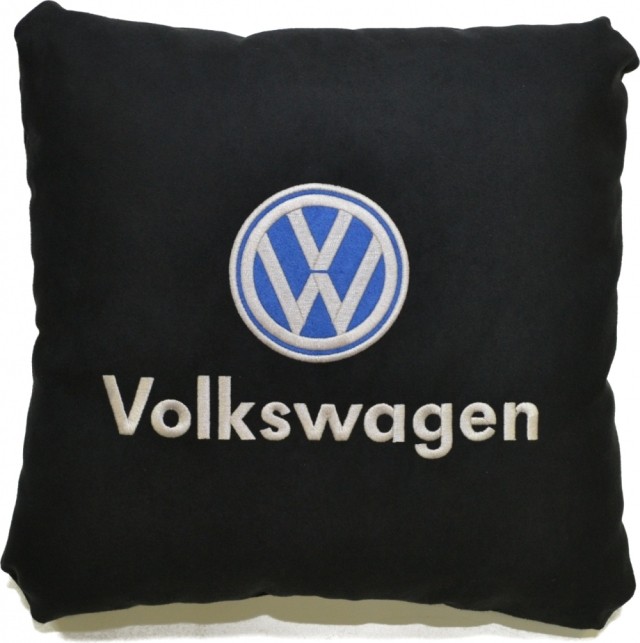 Подушка замшевая Volkswagen (А18 - черная)