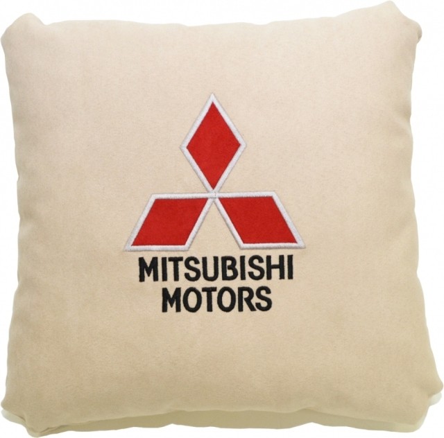Подушка замшевая Mitsubishi (А02 - светло-бежевая)