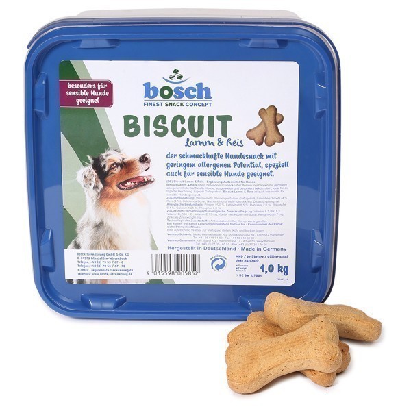 Лакомство для собак Bosch Biscuit, ягненок и рис, 1 кг