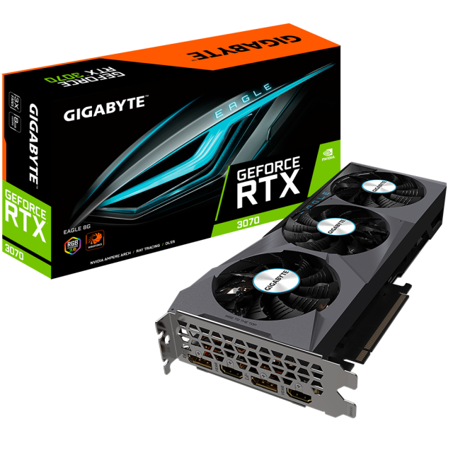 Видеокарта Gigabyte GeForce RTX-3070 EAGLE 8G LHR