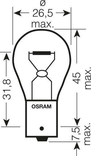 Лампы Osram PY21W Diadem Chrome (12 В, оранжевая, блистер, 2 шт)
