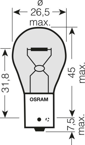 Лампа Osram PY21W Original (12 В, оранжевая)
