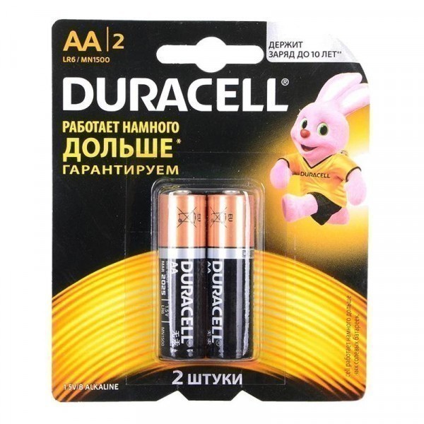 Батарейки AA (LR06) Duracell Basic (блистер, 2 шт)