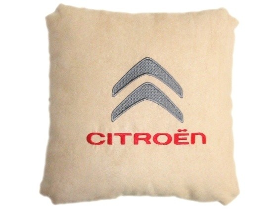 Подушка замшевая Citroen (А02 - светло-бежевая)