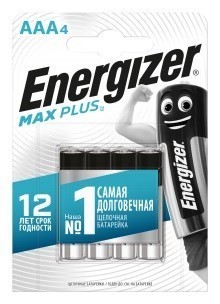 Батарейки AAA (LR03) Energizer Max Plus (блистер, 4 шт)