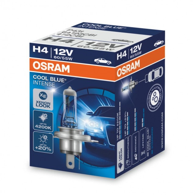 Лампа Osram H4 Cool Blue Intense (12 В, 55/60 Вт)