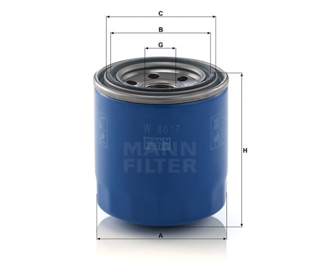 Фильтр масляный MANN-FILTER W 8017