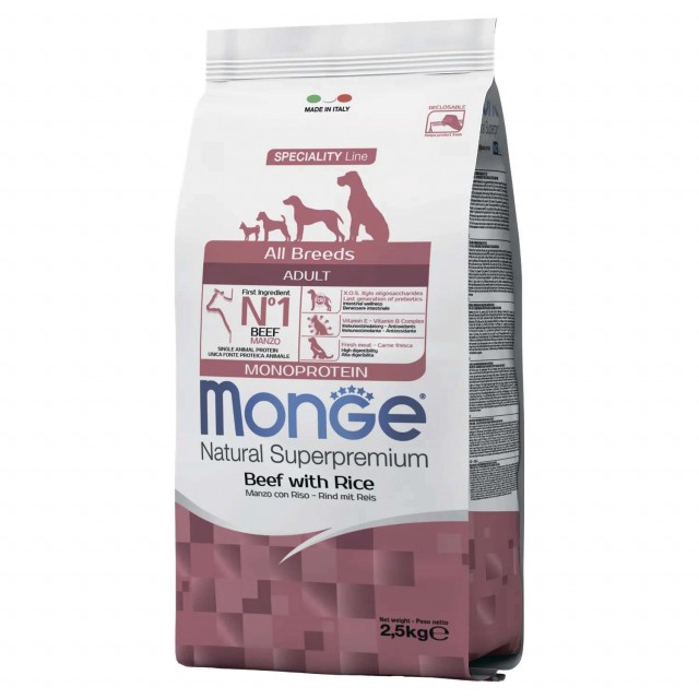 Сухой корм для собак Monge Specialty Line - Beef (2,5 кг)