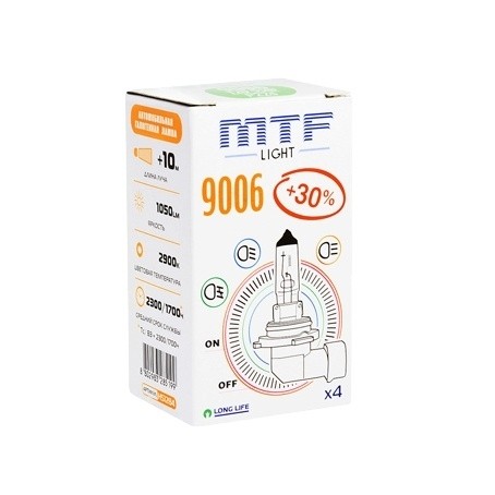 Лампа MTF Standart +30% HB4 (12 V, 55 W)
