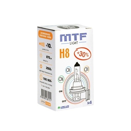 Лампа MTF Standart +30% H8 (12 V, 35 W)