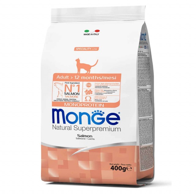 Сухой корм для кошек Monge Speciality Line - Adult Salmon (400 г)