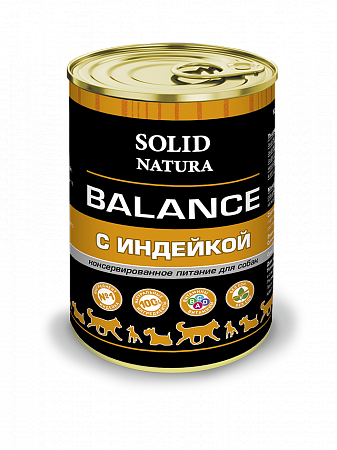 Консервы для собак Solid Natura Balance, индейка (340 г)