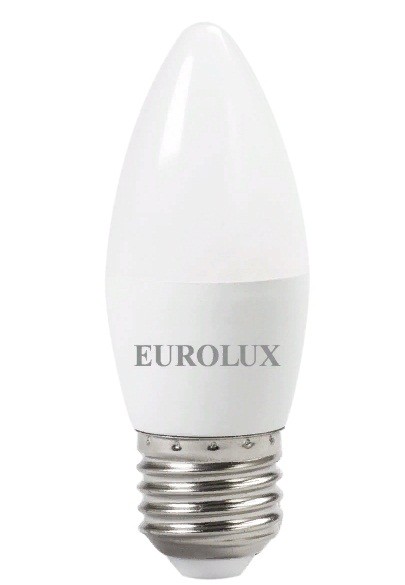 Лампа Eurolux LL-E-C37-6W-230-4K-E27 (480 Лм, свеча)