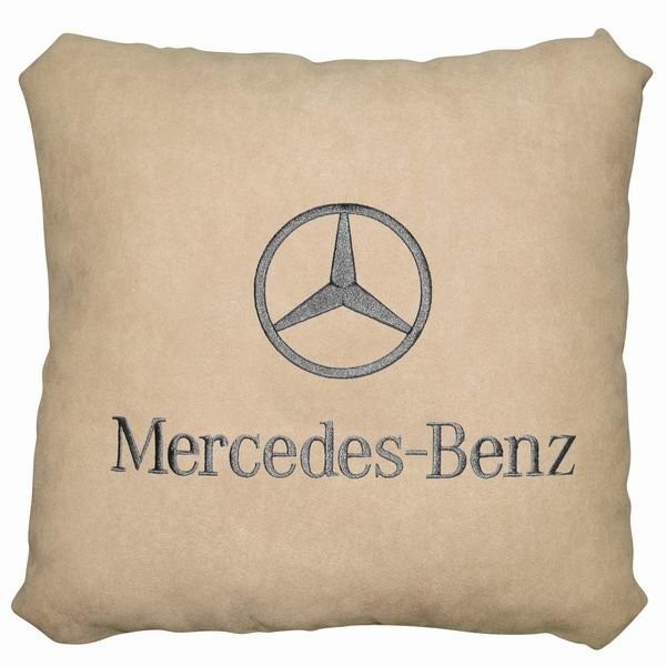 Подушка замшевая Mercedes (А02 - светло-бежевая)